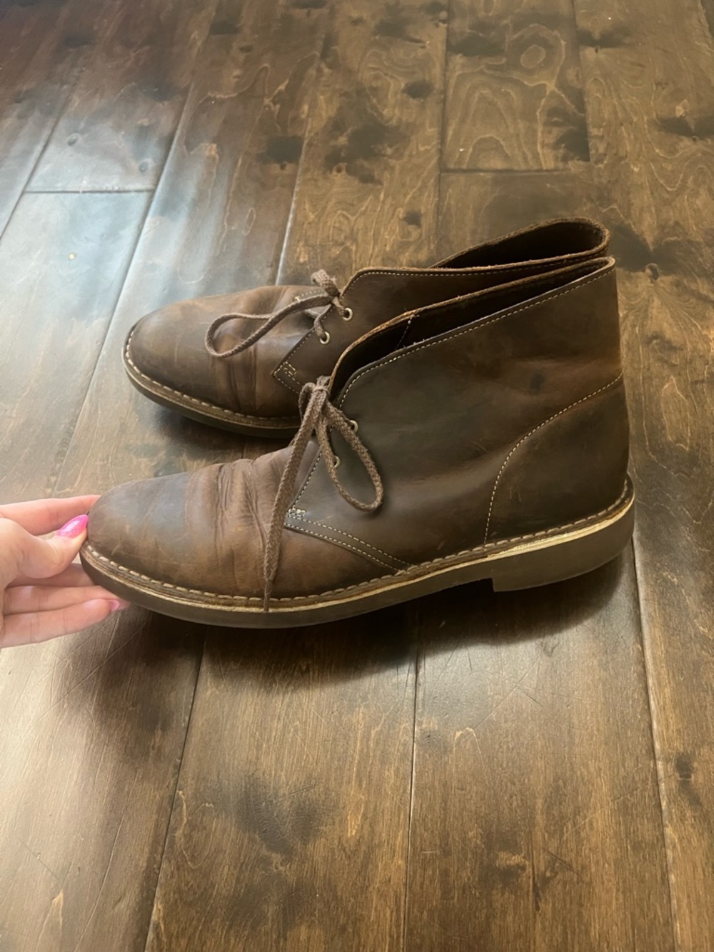 Clarks Men's Brown Leather Desert Chukka Boots